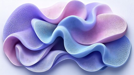 Abstract Pastel Wave Forms Organic Design