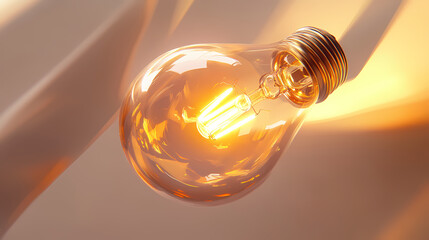 Wall Mural - classic incandescent light bulb