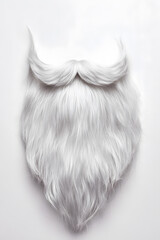 Wall Mural - A festive Santa White beard isolated on white 