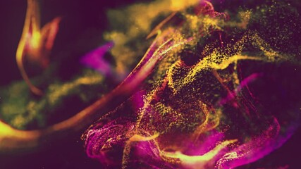 Wall Mural - abstract background wave particles glow