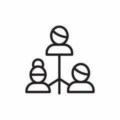 Poster - Team leadership management organization structure icon vector sign
