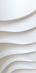 Poster - the image is a white and black photograph of a wall with a wave pattern. the wall is made of white m