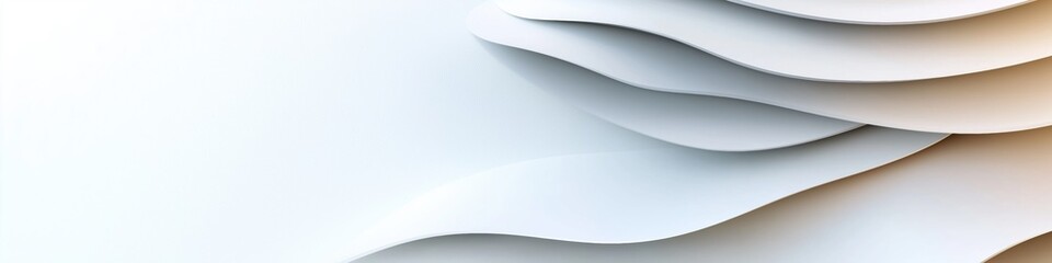 Poster - A white background with a series of white waves. The waves are made up of squares and triangles