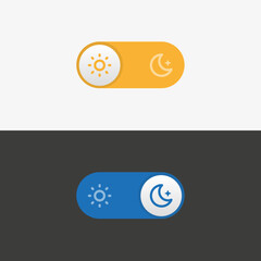 dark and light theme toggle element for website interface design