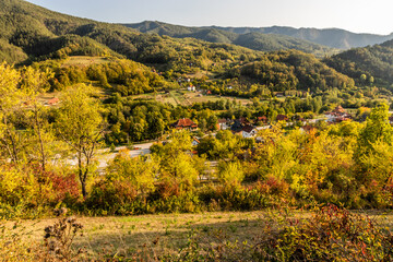 Wall Mural - Aerial view of Mokra Gora, Serbia