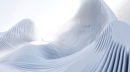 Abstract White Architectural Wave Design