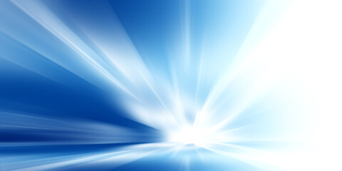 Poster - abstract futuristic background with glowing blue light effect. high speed. hi-tech. abstract technol