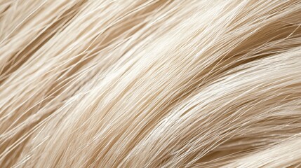 Wall Mural - Close-up of soft beige fur strands creating a warm and inviting texture