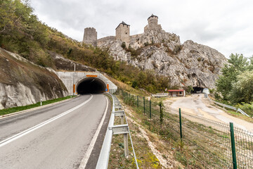 Wall Mural - Tunnel under medieval Golubac fortress, Serbia