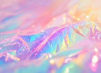 Poster - dreamy pastel holographic texture: a serene visual escape