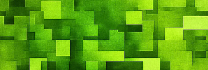 Green abstract background showing pixelated squares pattern