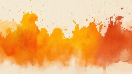 Poster - Abstract orange watercolor splash background.