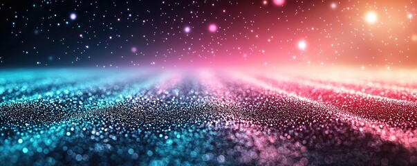 Sticker - Cosmic abstract background concept. Abstract background with vibrant colors and sparkling effects in a cosmic setting.