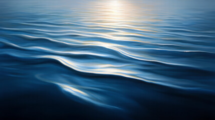 Wall Mural - Tranquil ocean waves reflecting sunlight