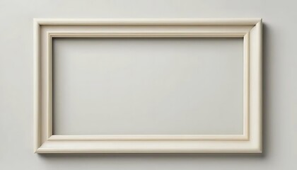 Poster - A Cream Colored Rectangular Picture Frame