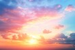 © Planetz - Colorful Sky with Vibrant Clouds at Sunset Revealing a Stunning Gradient of Blues, Pinks, and Oranges Illuminating the Horizon in a Serene Atmosphere
