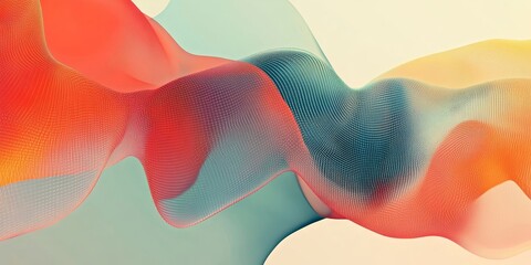 Wall Mural - shapes blending seamlessly with digital, fluid energy. Generative AI