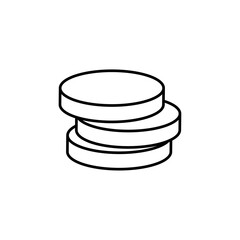 Wall Mural - coin stack icon vector symbol isolated