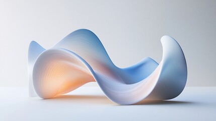 Poster - Abstract blue and orange wave form.
