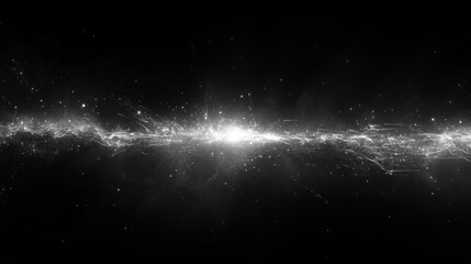 Wall Mural - Bright white nebula with glowing core in dark space.
