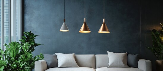 Poster - Sleek and modern hanging light fixtures in stylish designs enhancing contemporary home interior decor