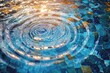 © Bick Store - From a high-angle view on a sunny summer day- water pool texture unfolds like a mesmerizing mosaic- with ripples and reflections creating a stunning visual symphony that evokes a sense of tranquility