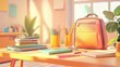 © Nit Nitchalernxai - Bright and Organized School Desk Setup