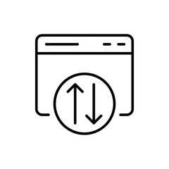 Poster - API outline icons, minimalist vector illustration ,simple transparent graphic element .Isolated on white background