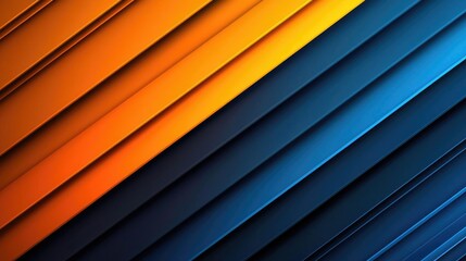 Aufkleber - Noise abstract background idea. Vibrant abstract background featuring diagonal stripes in bold blue and orange colors.