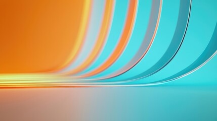 Poster - Noise abstract background idea. Abstract curved lines in vibrant colors creating a modern, artistic background.