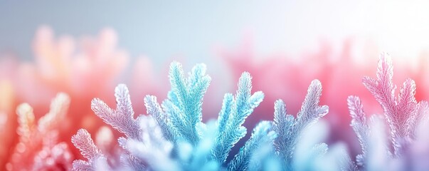 Aufkleber - Noise abstract background idea. Vibrant coral reef showcasing colorful coral structures in soothing light.