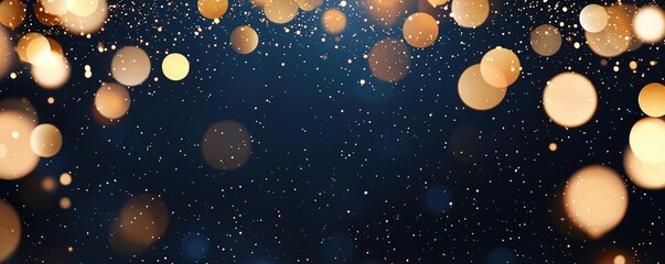 Poster - Starry abstract background idea. Beautiful bokeh lights create a magical background for various designs and projects.