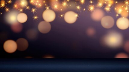 Poster - Starry abstract background idea. A beautiful bokeh background with glowing lights creating a festive atmosphere.