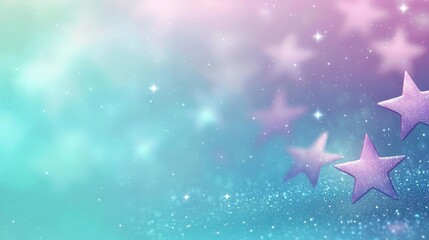 Poster - Starry abstract background idea. A dreamy pastel background with stars, perfect for creative projects and designs.