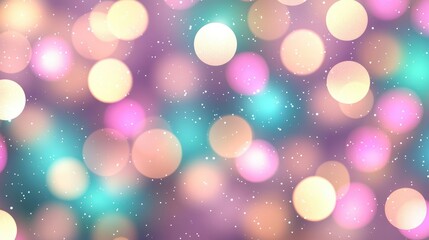 Poster - Starry abstract background idea. Colorful abstract bokeh background with soft blurred lights in vibrant hues.
