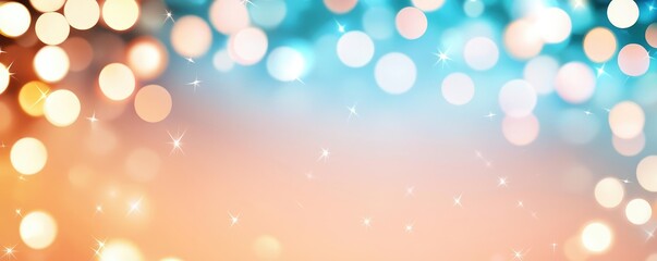 Poster - Starry abstract background idea. Colorful bokeh background with shimmering lights and a dreamy atmosphere.
