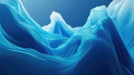 Poster - A bright and vibrant cyan blue background with soft gradients fading to white at the edges, creating a peaceful canvas.