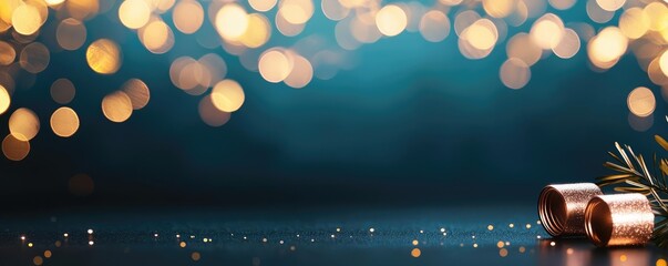 Poster - Starry abstract background idea. Elegant background with soft bokeh lights and festive decorations for holiday celebrations.
