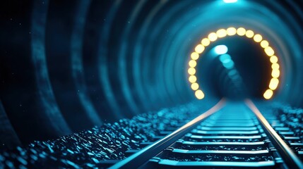 Poster - A network of underground tunnels connecting different parts of a city, showcasing the hidden infrastructure that keeps urban environments functioning smoothly.