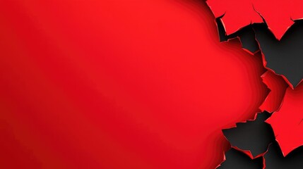 Poster - Torn abstract background concept. Abstract red and black paper tearing design for backgrounds and textures.