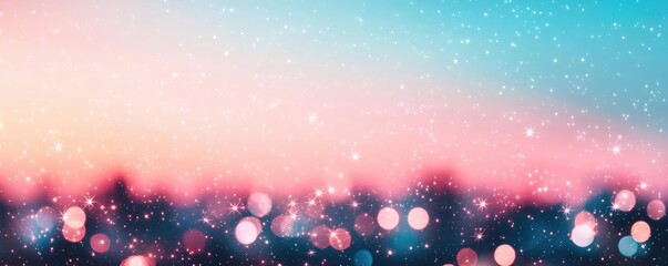 Aufkleber - Starry abstract background idea. Beautiful bokeh with pastel colors creating a dreamy and serene atmosphere.