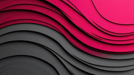 Poster - Noise abstract background idea. Colorful abstract wavy layers in pink and black create a modern graphic design element.
