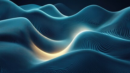 Poster - A smooth gradient background from deep blue to light azure with glowing effects, offering a dynamic feel for designs.