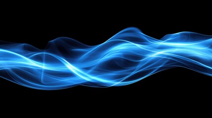 Poster - A smooth gradient background from deep blue to light azure with glowing effects, offering a dynamic feel for designs.