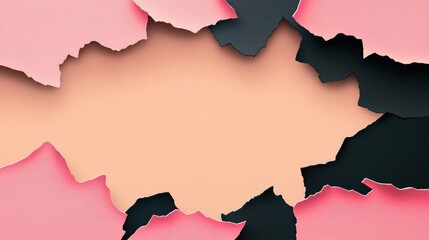 Poster - Torn abstract background concept. Colorful paper torn edges creating a unique abstract background for designs or texts.