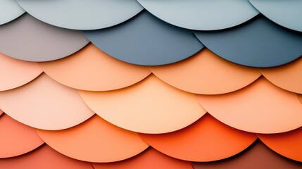 Poster - Noise abstract background idea. Colorful architectural design featuring patterned overlapping scales in various hues.