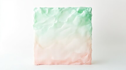 Poster - A soft pastel watercolor gradient transitioning from mint green to light pink for a delicate card design.