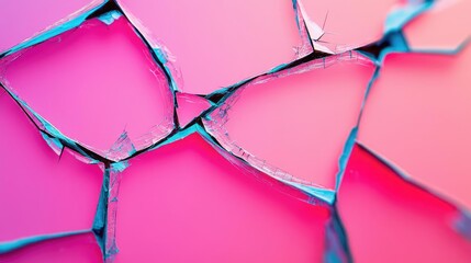 Poster - Torn abstract background concept. Abstract colorful cracked surface with vibrant pink and blue tones for creative use.