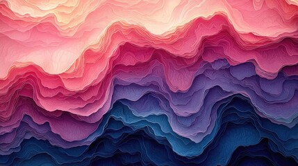 Poster - Noise abstract background idea. A stunning abstract design featuring layered waves of vibrant pink and blue hues.