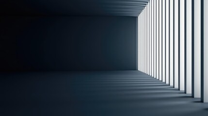 Aufkleber - Noise abstract background idea. Abstract interior space with contrasting shadows and light beams creating a modern aesthetic.